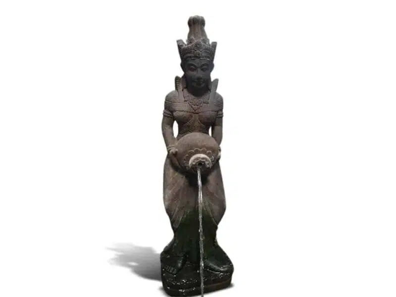 k060 lavastein statue skulptur steinfigur garten hausdekoration schoene antik dewi brunnen 1