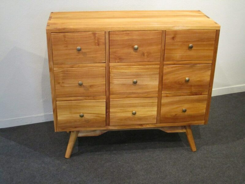 schubladenkommode aus teakholz buffet 90cm schubladenschrank schrank ad1602 – bild 3