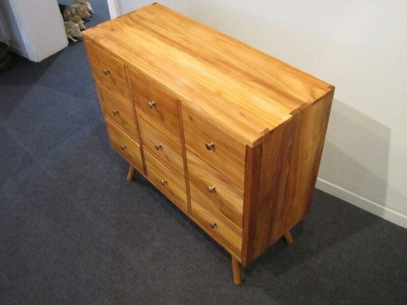 schubladenkommode aus teakholz buffet 90cm schubladenschrank schrank ad1602 – bild 5