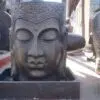 p 2151 k027 buddha kopf brunnen wasserfall wasserwand relif
