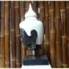 buddha kopf lavastein feng shui zen stein skulptur k030