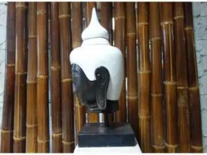 Buddha Kopf Lavastein Feng Shui Zen Stein Skulptur K030