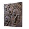 Buddha Kopf Gesicht Wandrelief Figur Lavastein antik asian Deko k038