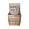 Gartenmoebel gartenkorb Teakholz 55x36cm  Rechteckig Teak korb set massiv Lidia DI2906