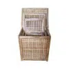gartenmoebel gartenkorb teakholz 55x36cm  rechteckig teak korb set massiv lidia di2906
