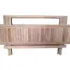 gartenmöbel teakholz beistelltisch 80x50cm rechteckig tisch teak massiv miriam di2920