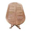 gartenmöbel teakholz beistelltisch 80x50cm oval tisch teak massiv beatriz di2921