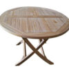 Gartenmöbel Teakholz Gartentisch 120x120 cm Runde Tisch Teak massiv Lorena DI2922