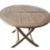 gartenmöbel teakholz gartentisch 120x120 cm runde tisch teak massiv lorena di2922