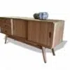 tv-schrank lowboard teak massivholz hifi fernseh - tisch cascia