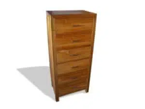 Hochschrank Fossa aus Teakholz Massivholz 60 x 40 x 140