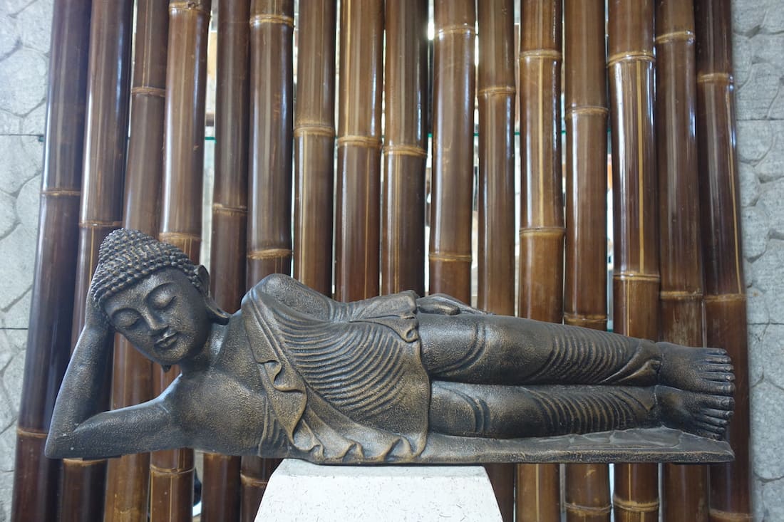 Schlafend Buddha Liegend Buddha Lavastein Asie Steinfigur Garten K051