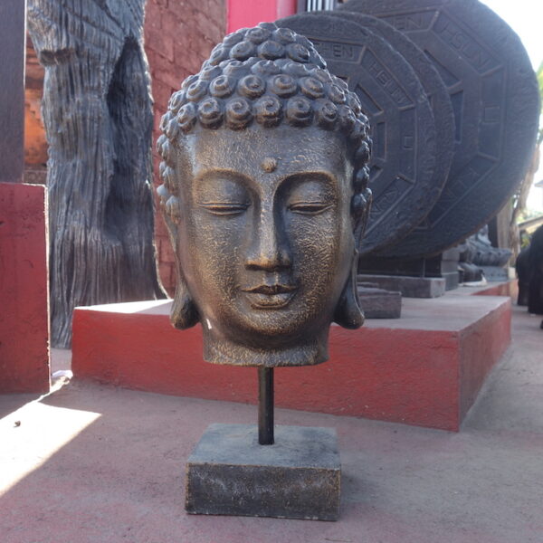 Buddha korp stein statue skulptur asie steinfigur deko k053