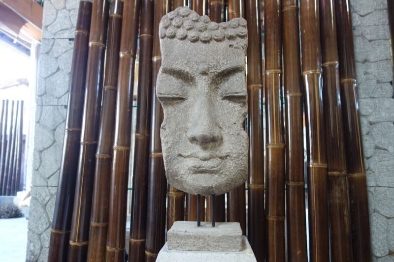 buddha gesicht stein statue skulptur asie steinfigur deko k055