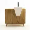badmoebel teak holz teakfarbe unterschrank 100cm waschtisch carmo