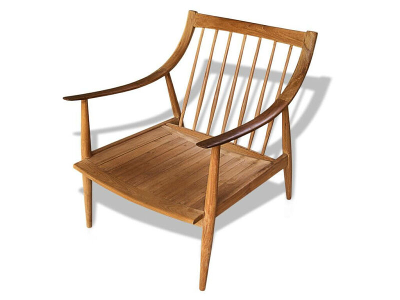 lazy chair cameo aus teakholz relaxstuhl gartensessel lehnstuhl indoor-outdoor di2931 – bild 3