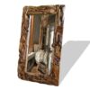 g148 massivholz teakholz holzspiegel wandspiegel flurspiegel deko handgefertigt 180cm spiegel 2