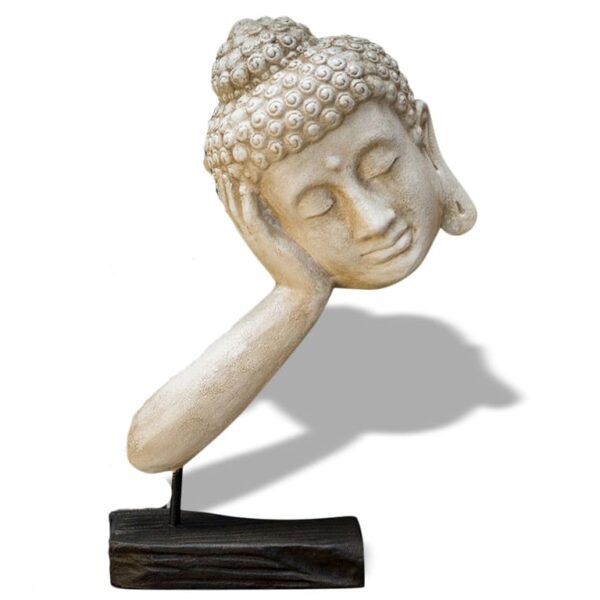 k085 buddha kopf lavastein asian antik skulptur weiss 1 1