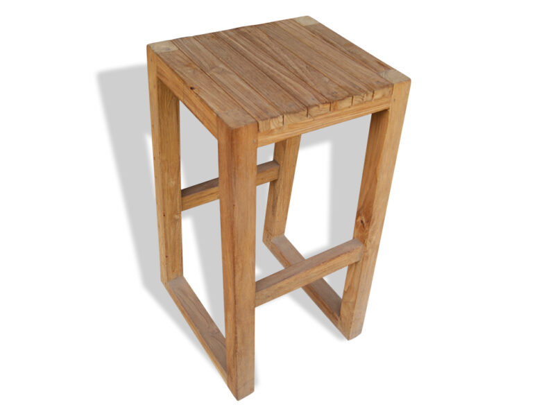 barstuhl pera - massivholz 45cm gartenstuhl teakholz ls2540 – bild 4