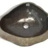 Naturstein Flussstein Waschbecken 47cm