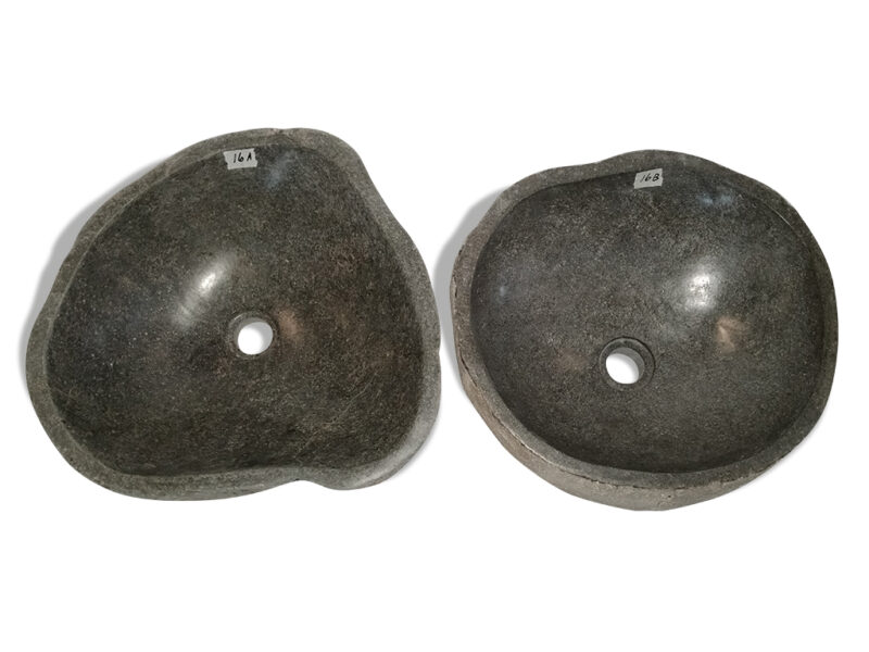 naturstein waschbecken paar findling waschschale aufsatzwaschbecken rs-twin 16