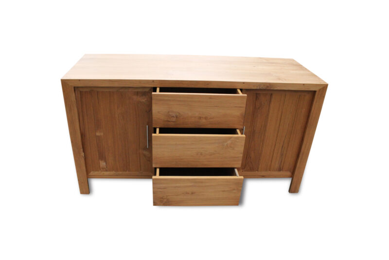 doppelwaschtisch - badmöbel teakholz 150cm waschtischunterschrank massivholz rb2203 – bild 7
