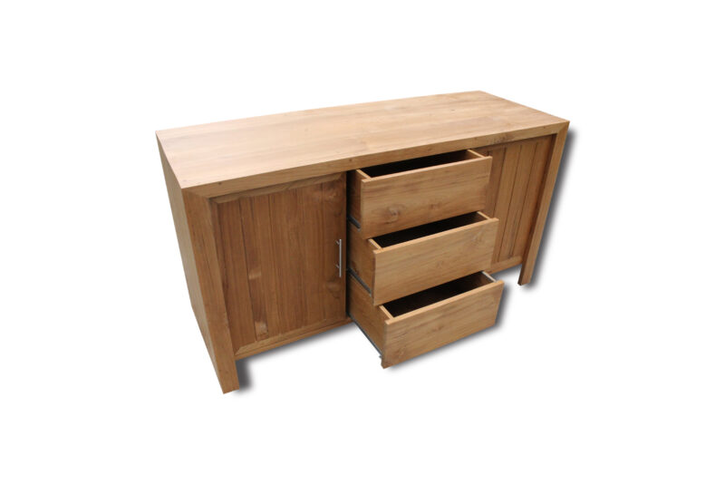 doppelwaschtisch - badmöbel teakholz 150cm waschtischunterschrank massivholz rb2203 – bild 6