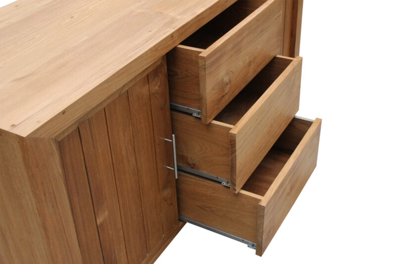 doppelwaschtisch - badmöbel teakholz 150cm waschtischunterschrank massivholz rb2203 – bild 5