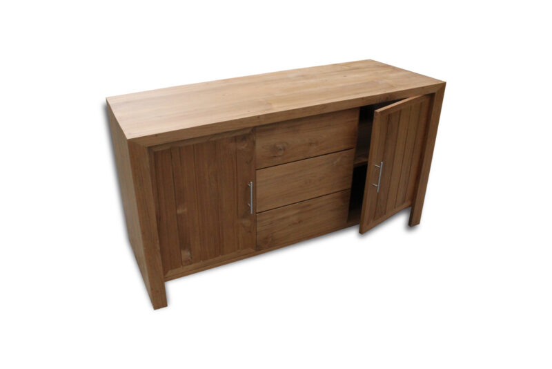 doppelwaschtisch - badmöbel teakholz 150cm waschtischunterschrank massivholz rb2203 – bild 4