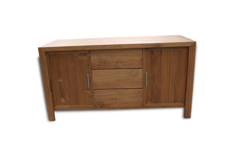 doppelwaschtisch - badmöbel teakholz 150cm waschtischunterschrank massivholz rb2203 – bild 3