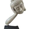 k085 wohnzimmer dekorative buddha kopf lavastein asian relaxing antik skulptur weiss 1 buddha kopf aus lavastein