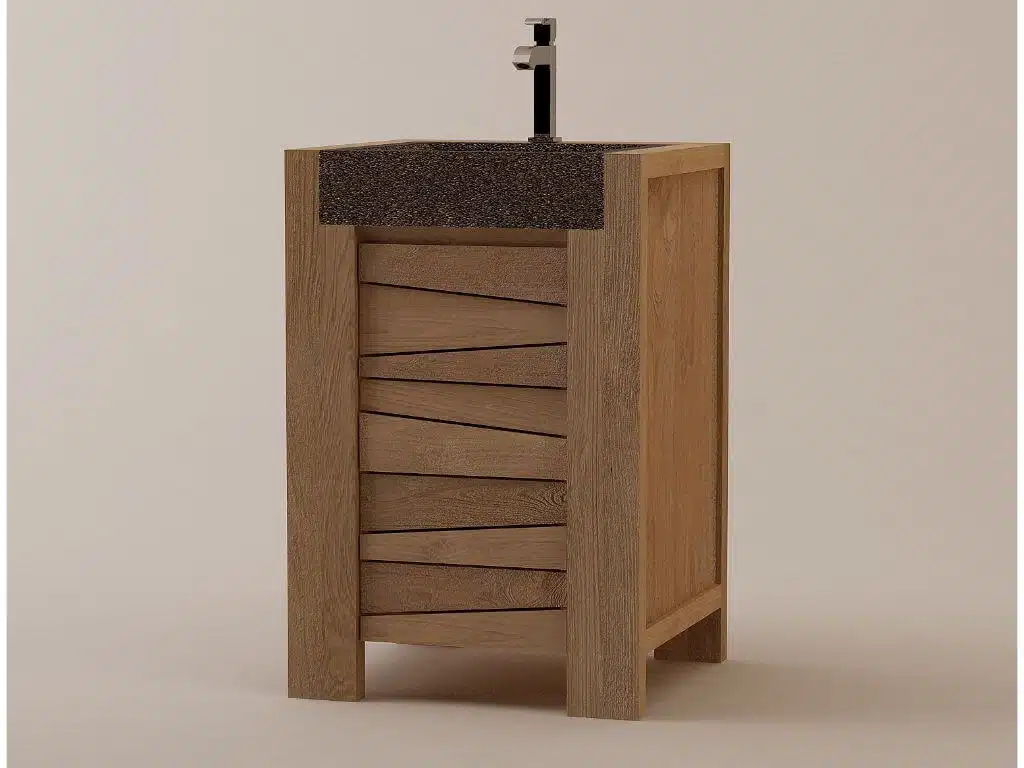 Badmöbel Badezimmer aus Teakholz Unterschrank Massiv Waschtisch