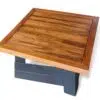ap1277 couchtisch pilos wohnzimmermoebel teakholz edelstahl design retro 70cm tisch 3