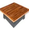 ap1277 couchtisch pilos wohnzimmermoebel teakholz edelstahl design retro 70cm tisch 4