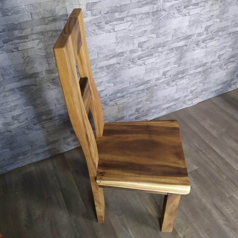 küchenstuhl aus suar-akazienholz massivholz esszimmerstuhl holzstuhl g232 – bild 5
