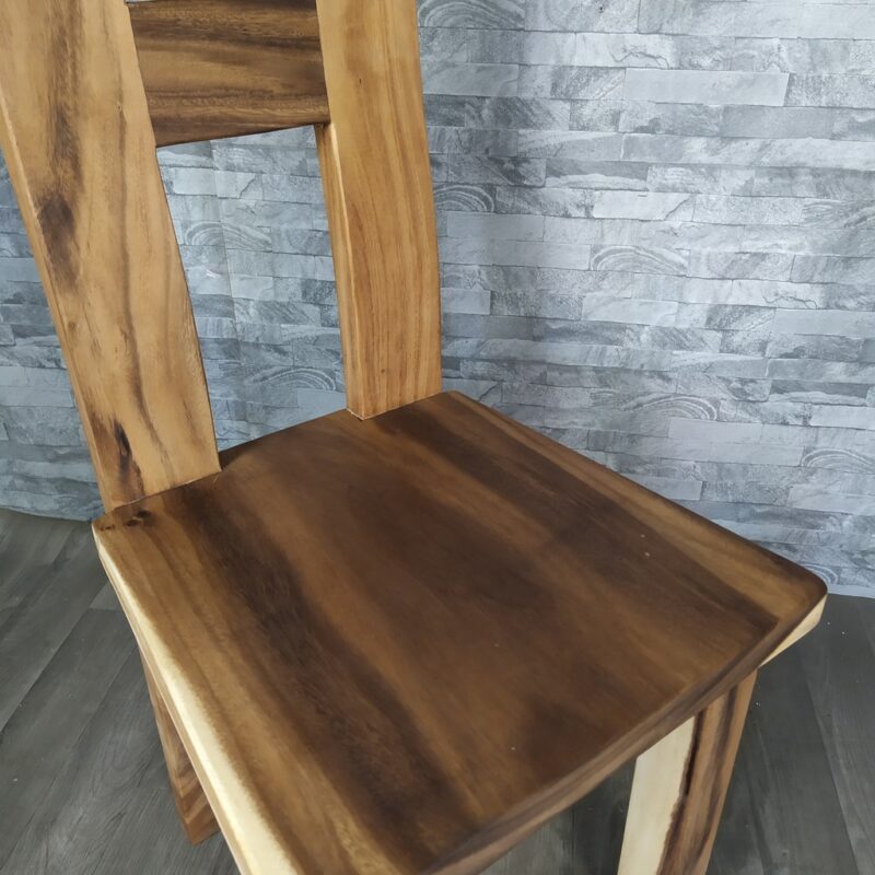 küchenstuhl aus suar-akazienholz massivholz esszimmerstuhl holzstuhl g232 – bild 8