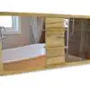 rbk2364 spiegel teakholz 140cm badmoebel set turin 06 1 badmöbel set doppel waschtisch hochschrank spiegel teakholz