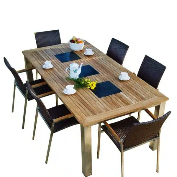 garten tisch teakholz alluminium