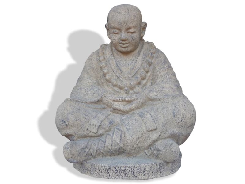 buddha stein statue lavastein skulptur shaolin 100cm asia steinfigur deko k054