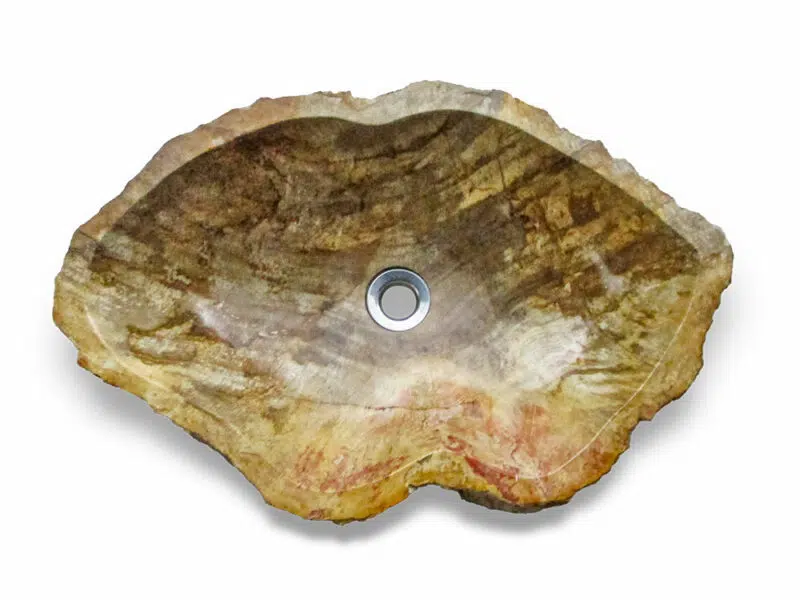 naturstein waschbecken aus fossil holz rbs1143
