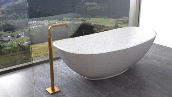 rbb3004 terrazzo badewanne oval steinwanne freistehende spa 180cm Badezimmer 3