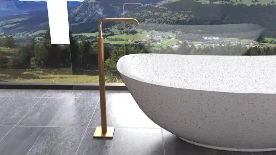 rbb3004 terrazzo badewanne oval steinwanne freistehende spa 180cm Badezimmer 4