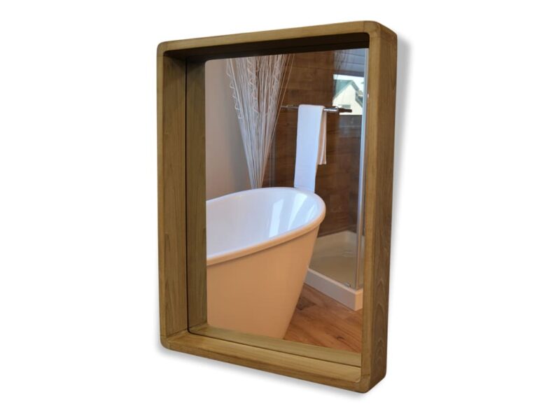 spiegel turin 59 teakholz wandspiegel 50cm holzrahmen badezimmer rbk2351 – bild 4