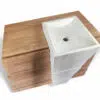 waschtisch turin18 teakholz massivholz waschtischunterschrank 100cm badezimmer terrazzo weiss rbk2317 6