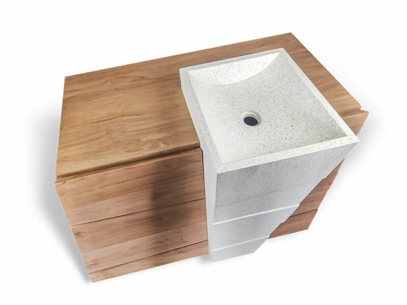 waschtisch turin 18 aus massivholz unterschrank badezimmer 100cm teakholz rbk2317 – bild 6