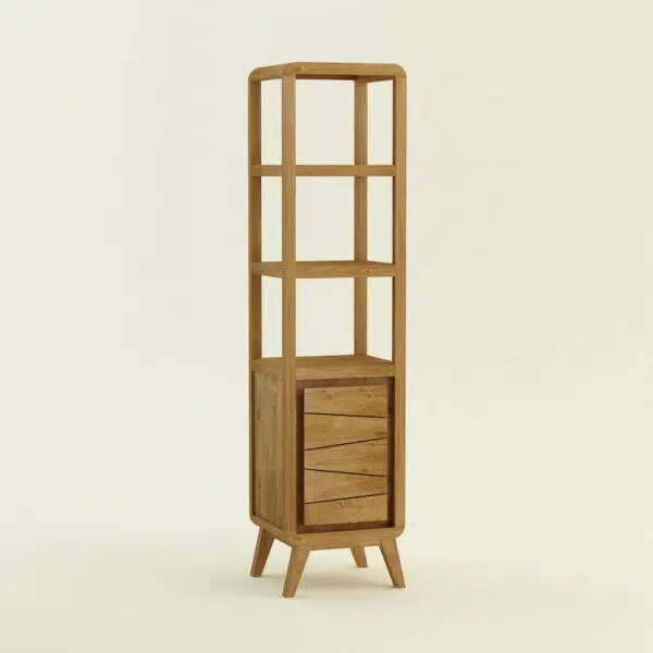hochschrank massivholz teak badmöbel