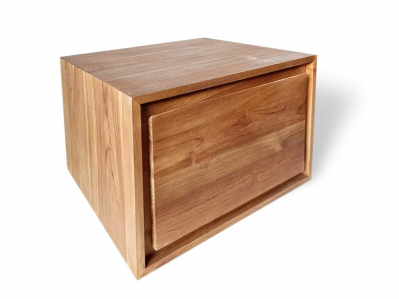 hängewaschtisch turin 31 aus teakholz 60cm badmöbel-badschrank rbk2329 a – bild 2