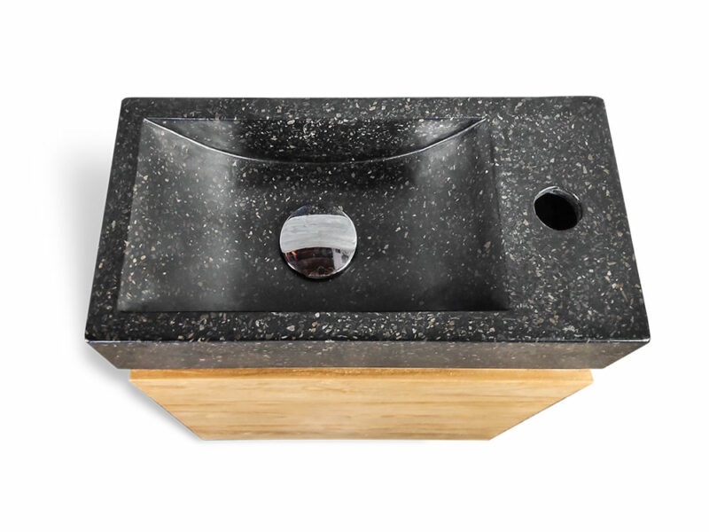 hängewaschtisch turin 33 aus teakholz 40cm badmöbel-badschrank rbk2386 – bild 4