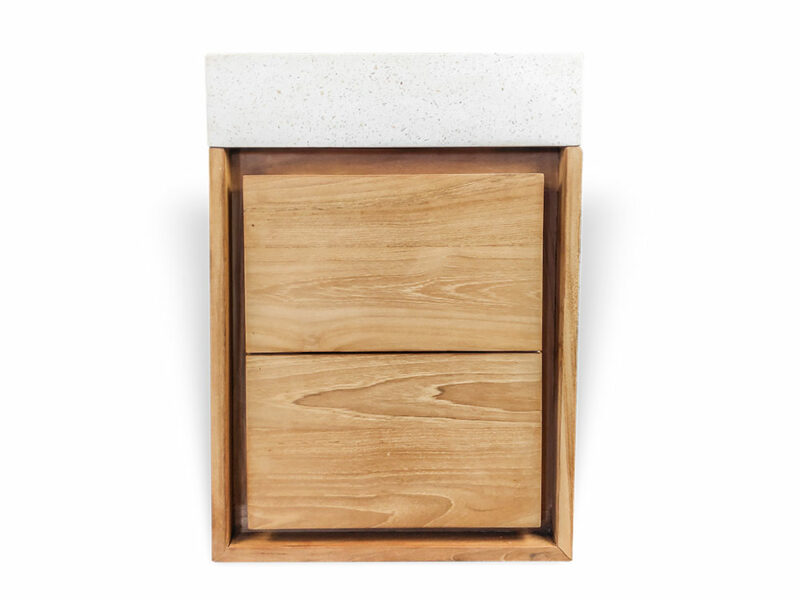 hängewaschtisch turin 35 aus teakholz 40cm badmöbel-badschrank rbk2388