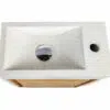 haengewaschtisch turin35 teakholz waschtischunterschrank 40cm badezimmer terrazzo weiss rbk2388 6